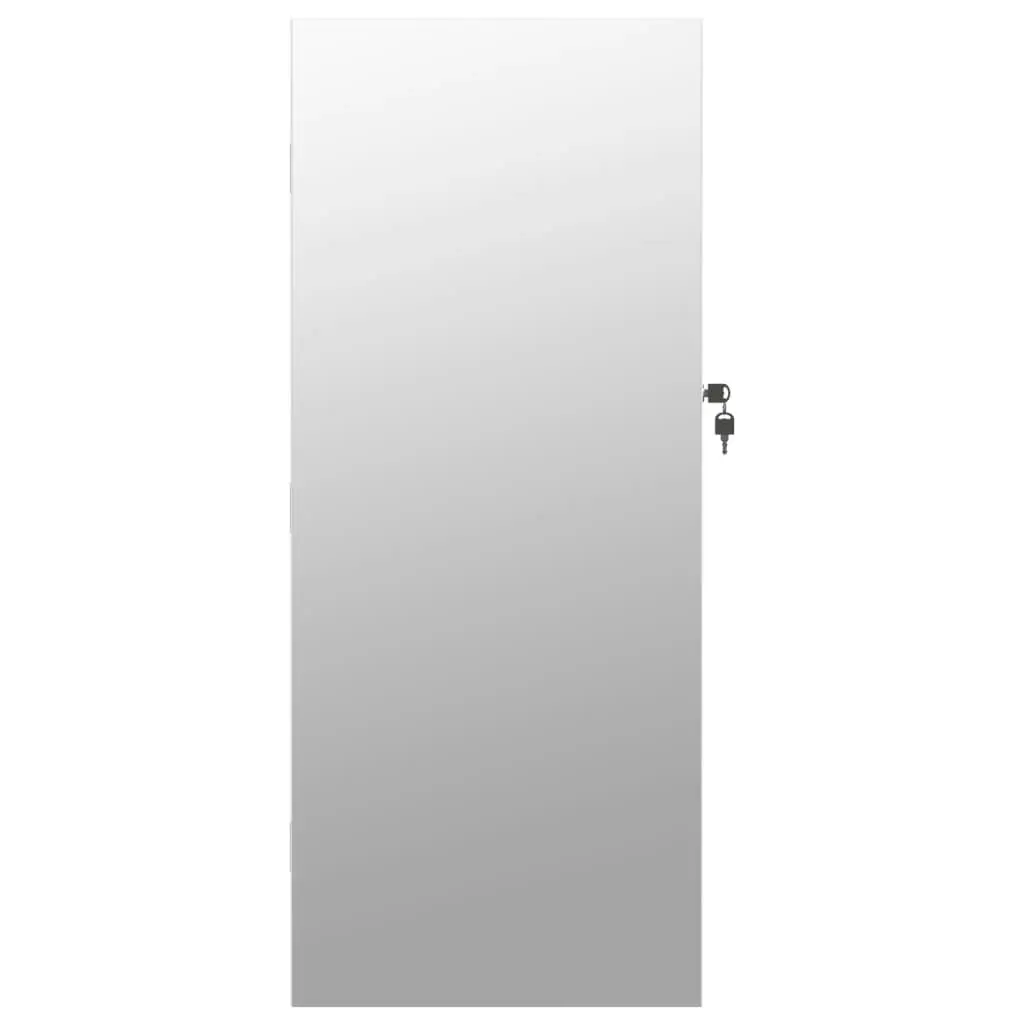 Mirror Jewellery Cabinet with LED Lights Wall Mounted White 353241