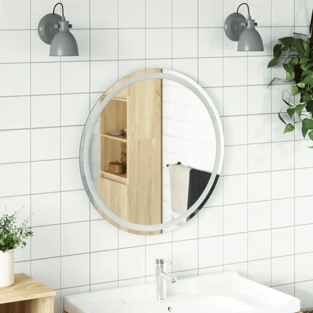 LED Bathroom Mirror 70 cm Round 353280