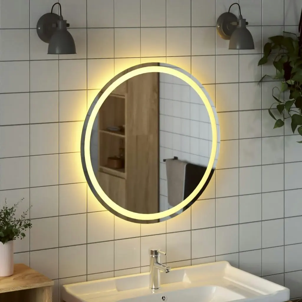 LED Bathroom Mirror 70 cm Round 353280