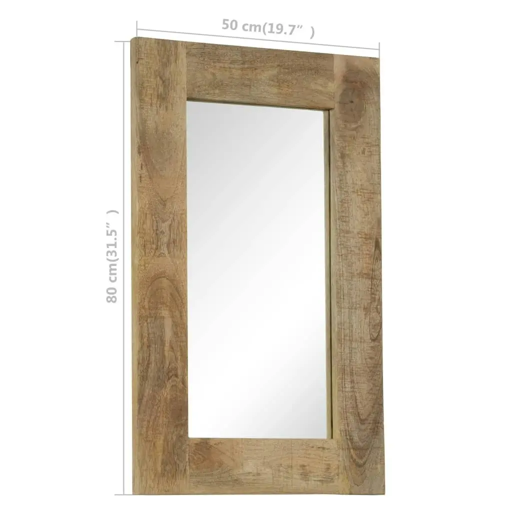 Mirror Solid Mango Wood 50x80 cm 246302