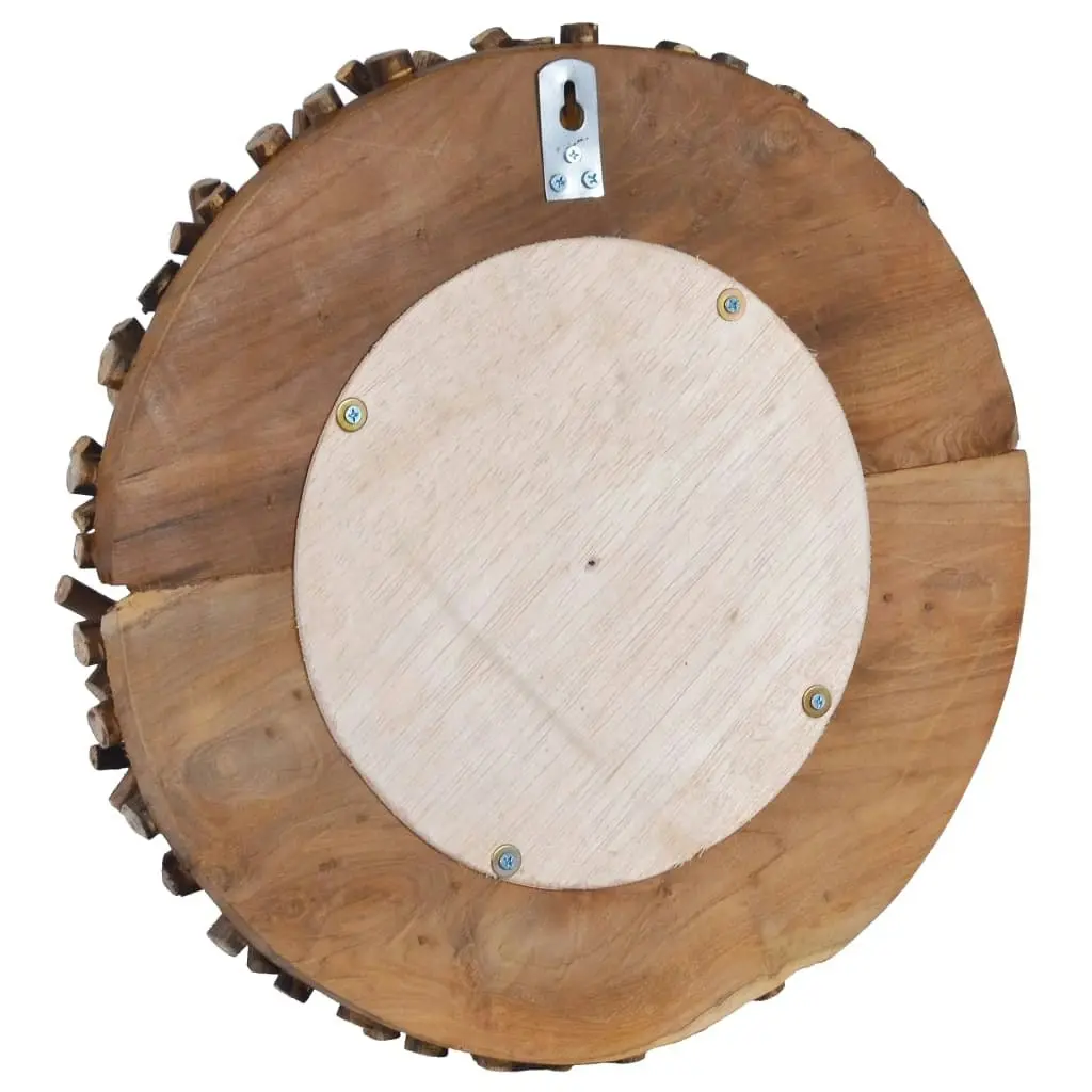 Wall Mirror 40 cm Teak Round 288801