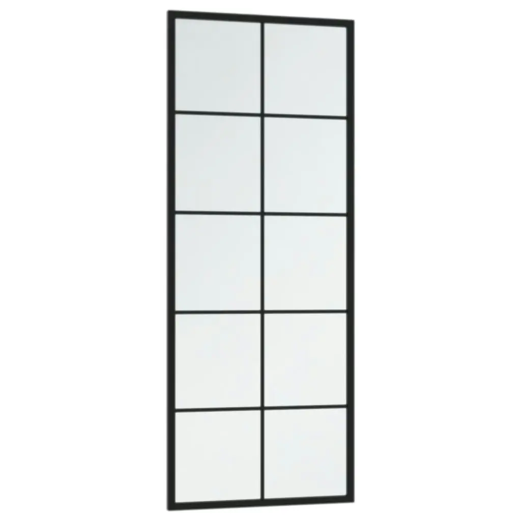 Wall Mirror Black 100x40 cm Metal 342208