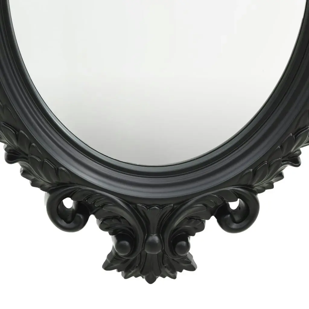 Wall Mirror Castle Style 56x76 cm Black 320359