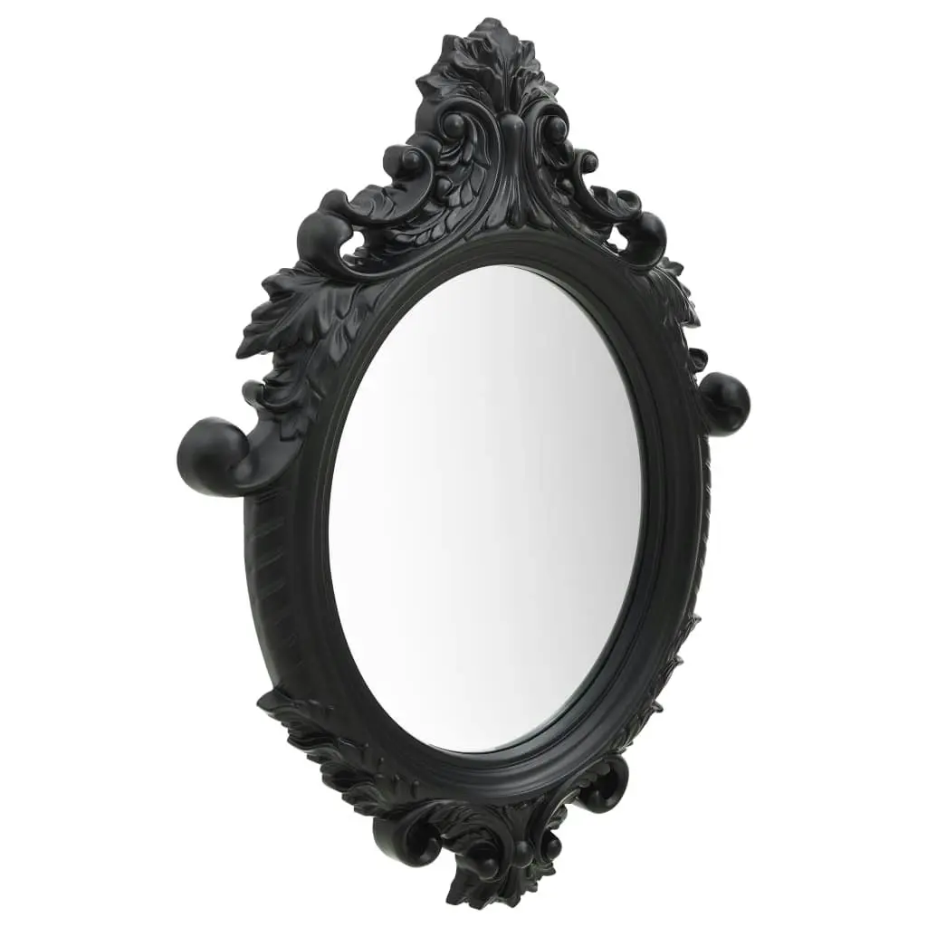 Wall Mirror Castle Style 56x76 cm Black 320359