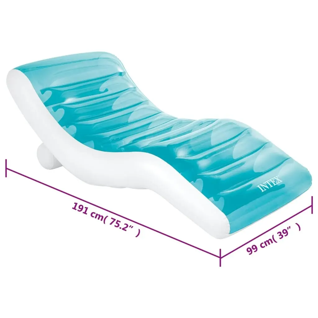 Intex Inflatable Lounger Blue 191x99 cm Vinyl 3202968