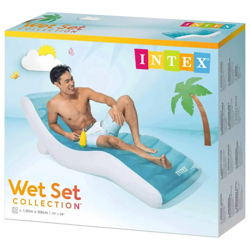 Intex Inflatable Lounger Blue 191x99 cm Vinyl 3202968