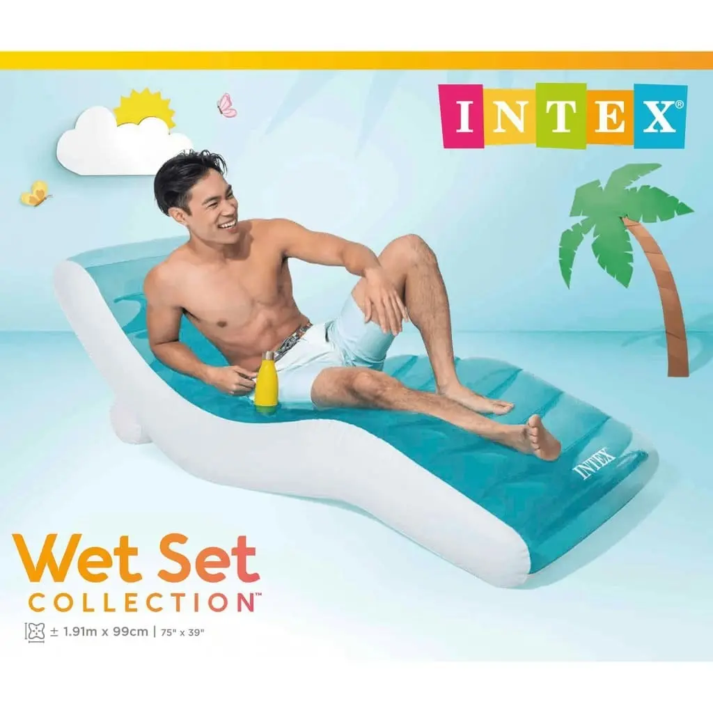 Intex Inflatable Lounger Blue 191x99 cm Vinyl 3202968