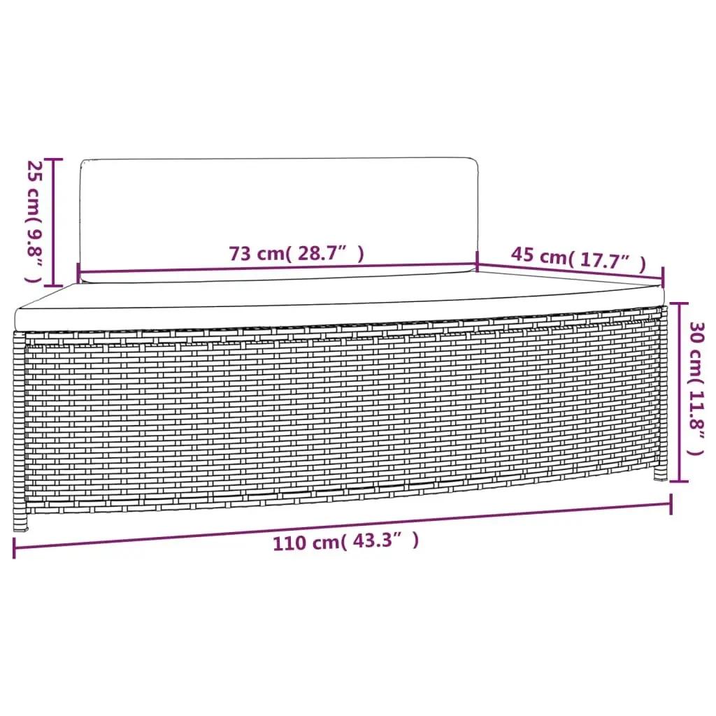 Hot Tub Surround Grey Poly Rattan and Solid Wood Acacia 3157118