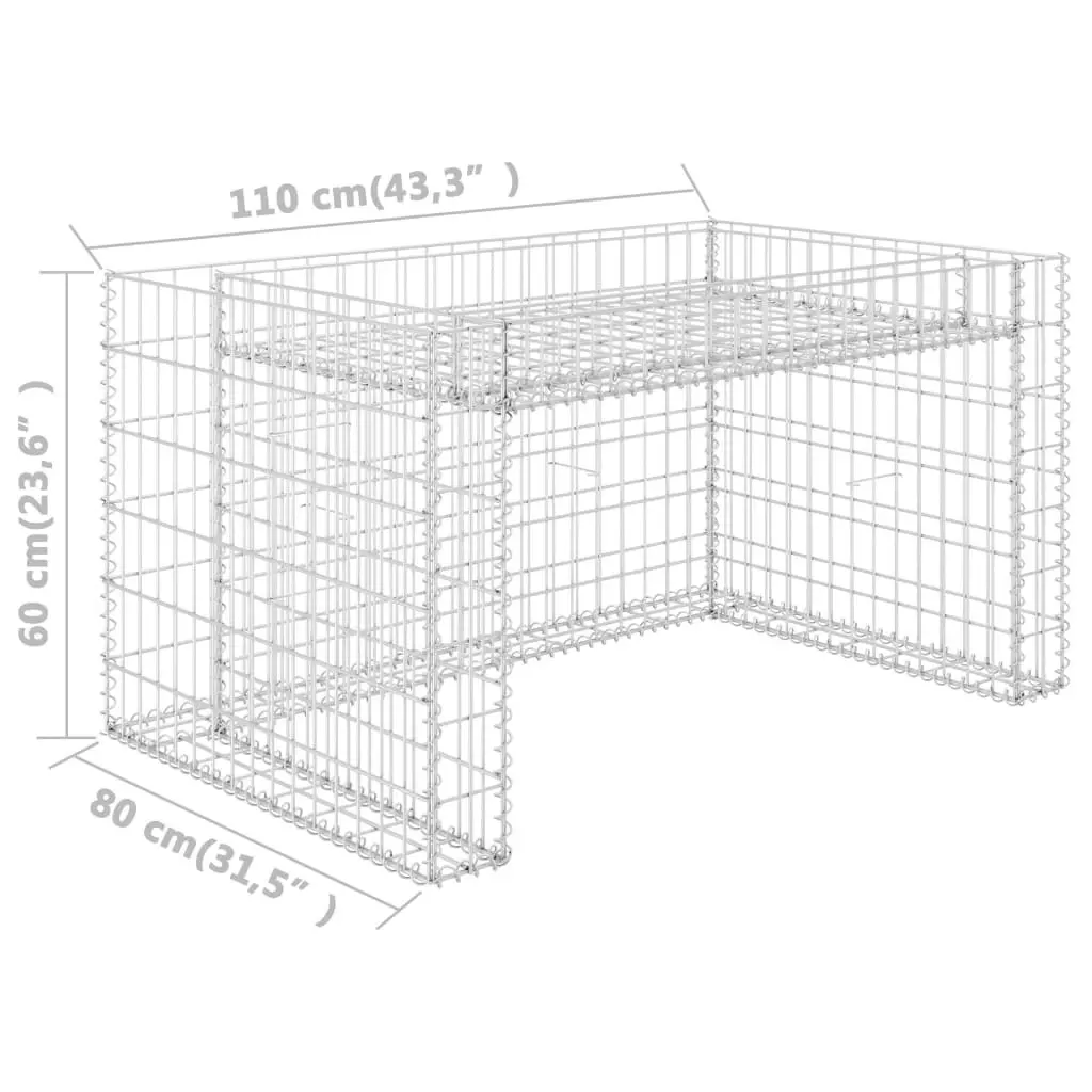 Lawn Mower Garage with Raised Bed 110x80x60 cm Steel Wire 145655