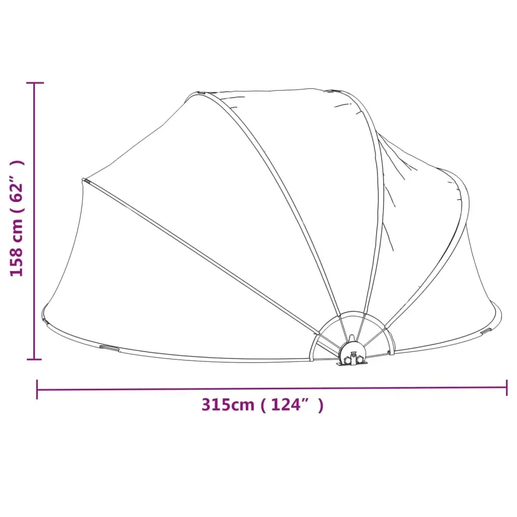 Pool Dome Round 315x158 cm PVC 93812