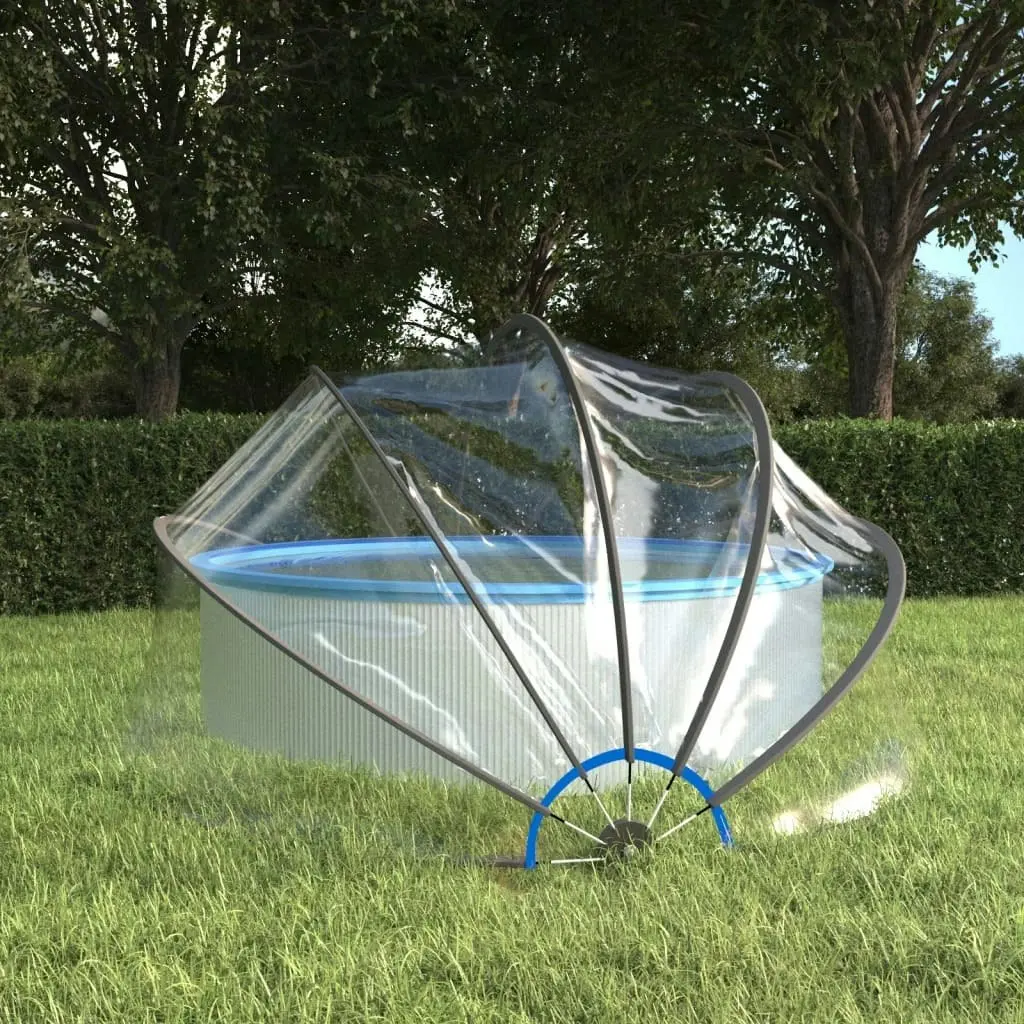 Pool Dome Round 376x188 cm PVC 93813