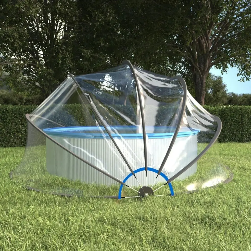 Pool Dome Round 467x234 cm PVC 93815