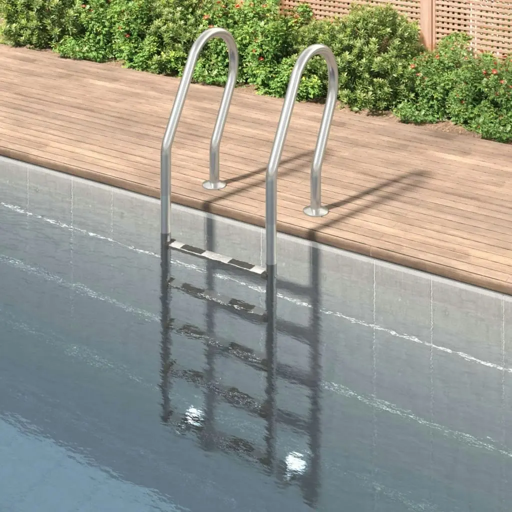 Pool Ladder 54x38x211 cm 304 Stainless Steel 93463