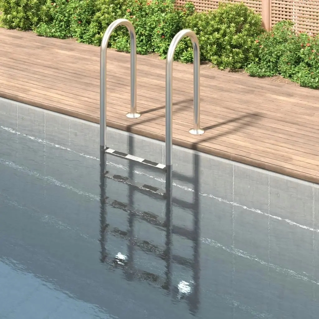 Pool Ladder 54x38x211 cm 304 Stainless Steel 93460