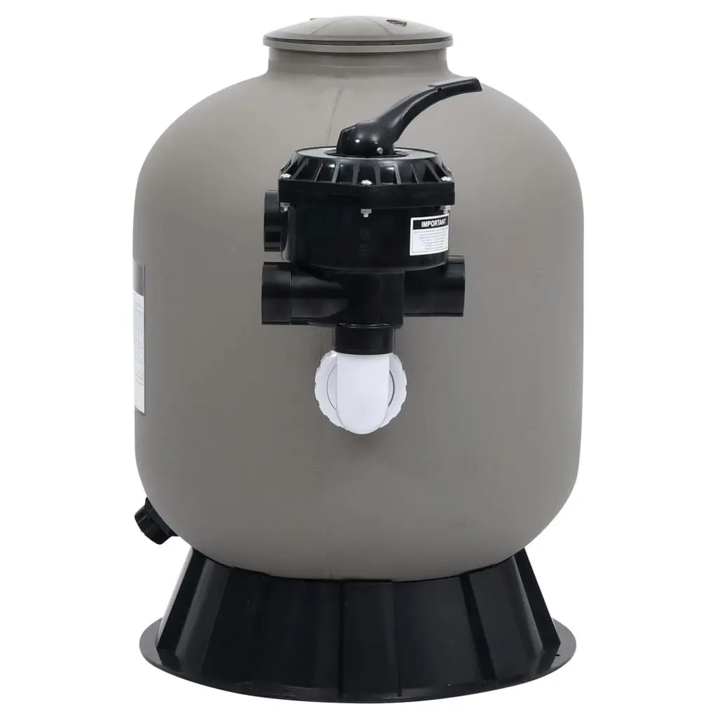 Pool Sand Filter with Side Mount 6-Way Valve Grey 313990