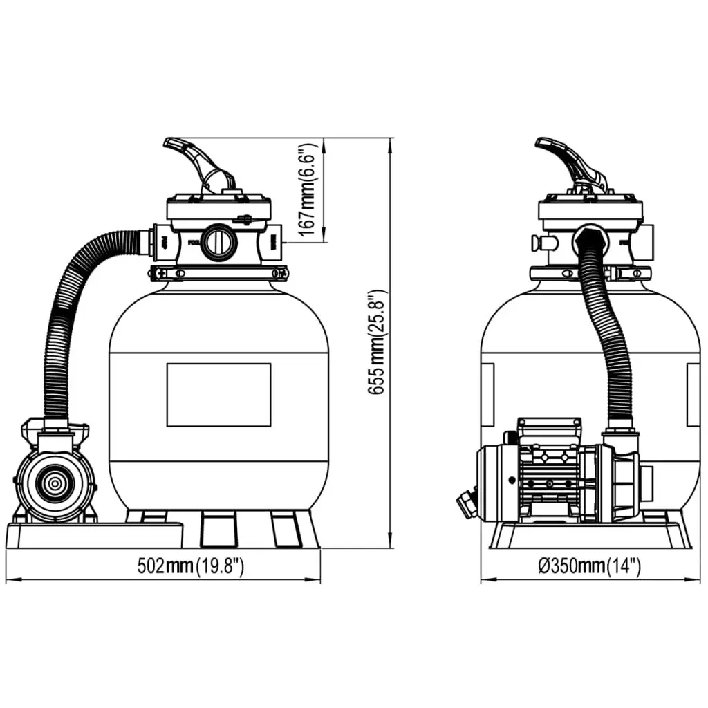 Sand Filter Pump 600 W 17000 l/h 90396