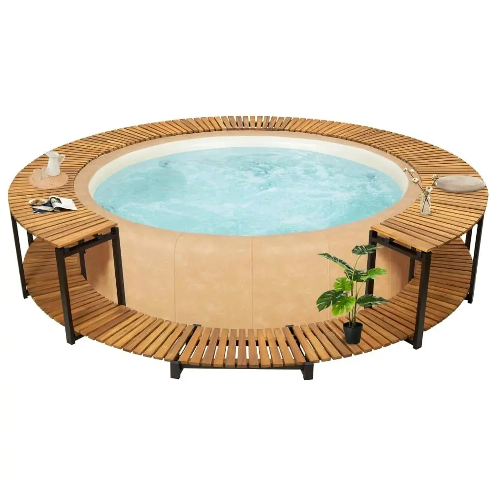 Spa Surround 273x53 cm Solid Acacia Wood 310091