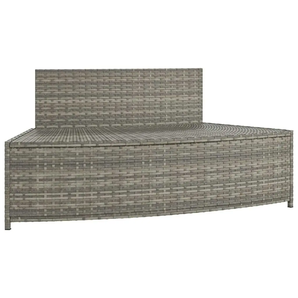 Spa Benches with Cushions 2 pcs Grey Poly Rattan 362263