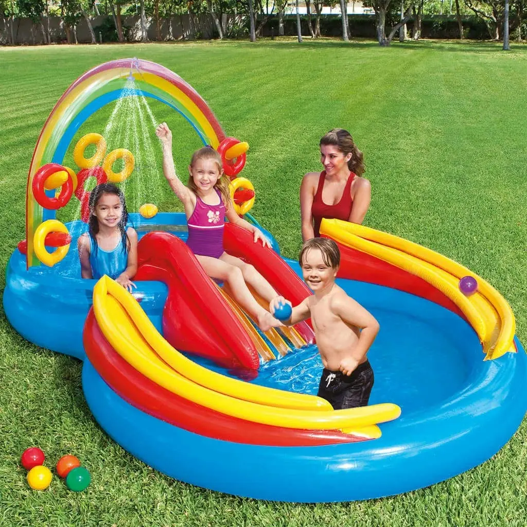 Intex Inflatable Pool Rainbow Ring Play Center 297x193 x135 cm 57453NP 3202797