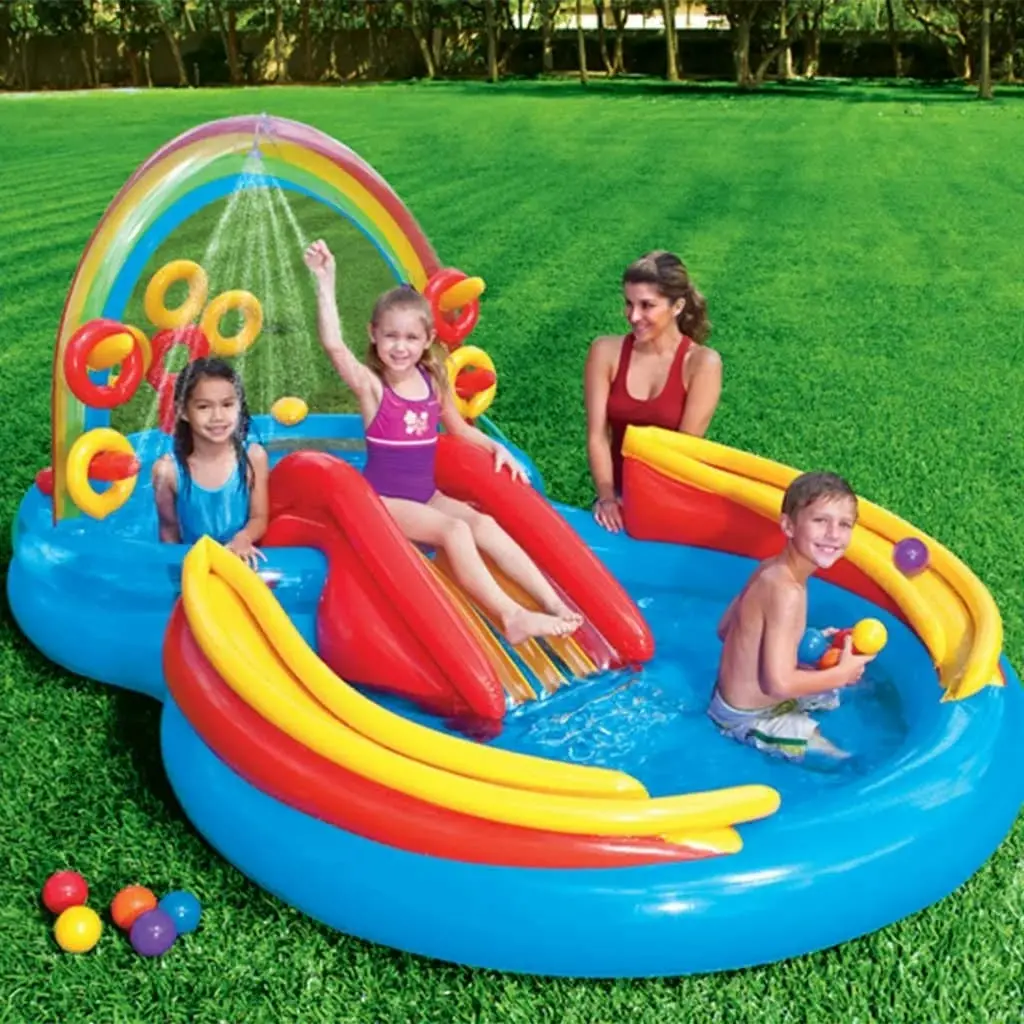 Intex Inflatable Pool Rainbow Ring Play Center 297x193 x135 cm 57453NP 3202797