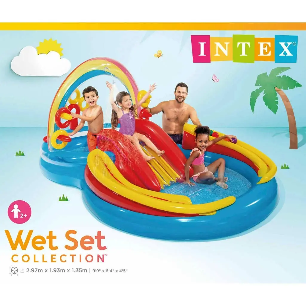 Intex Inflatable Pool Rainbow Ring Play Center 297x193x135 cm 91526