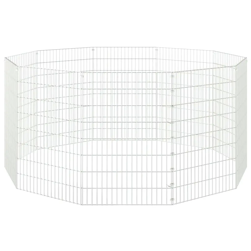 Free Range Animal Enclosure 10-Panel 54x80 cm Galvanised Iron 171579