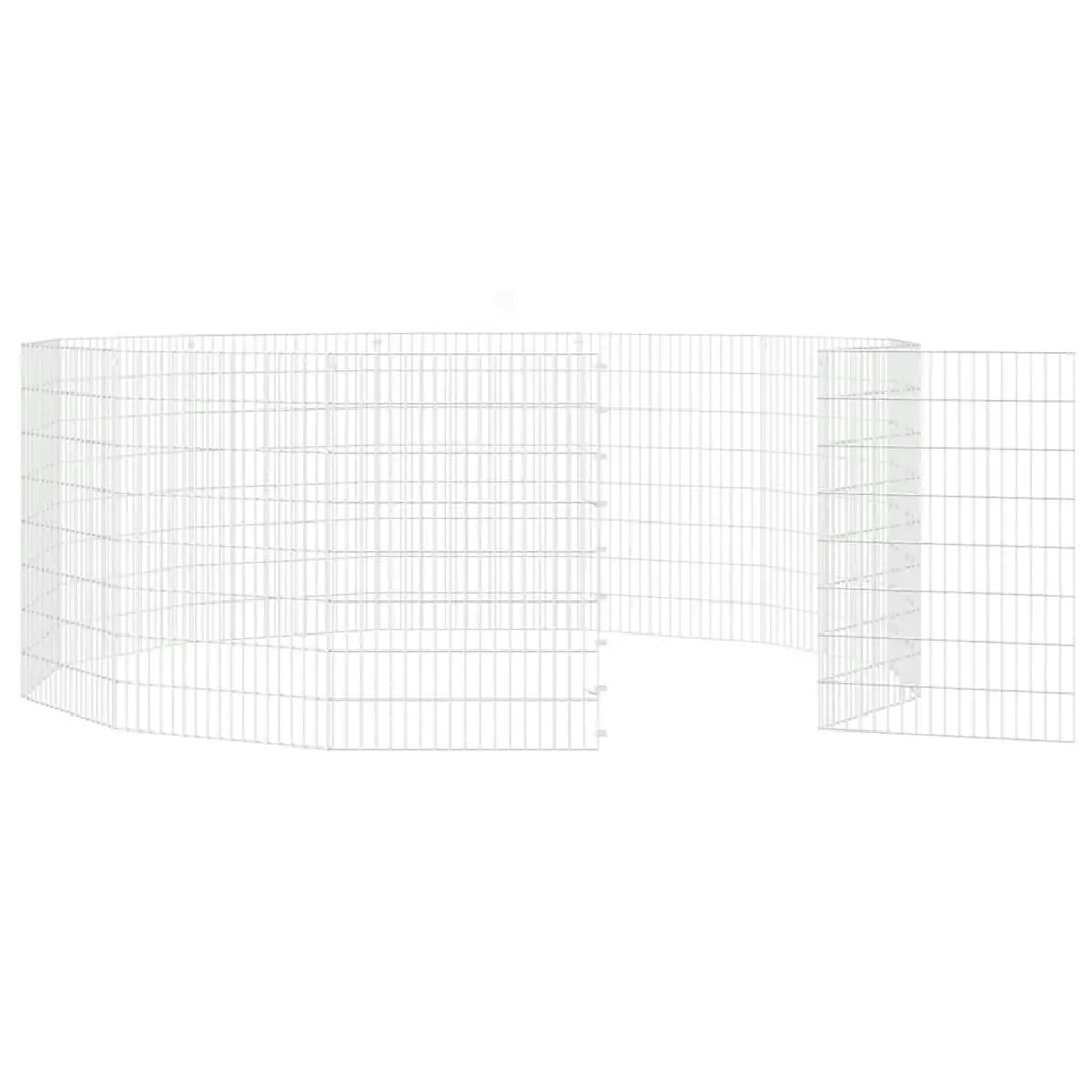 Free Range Animal Enclosure 12-Panel 54x80 cm Galvanised Iron 171580