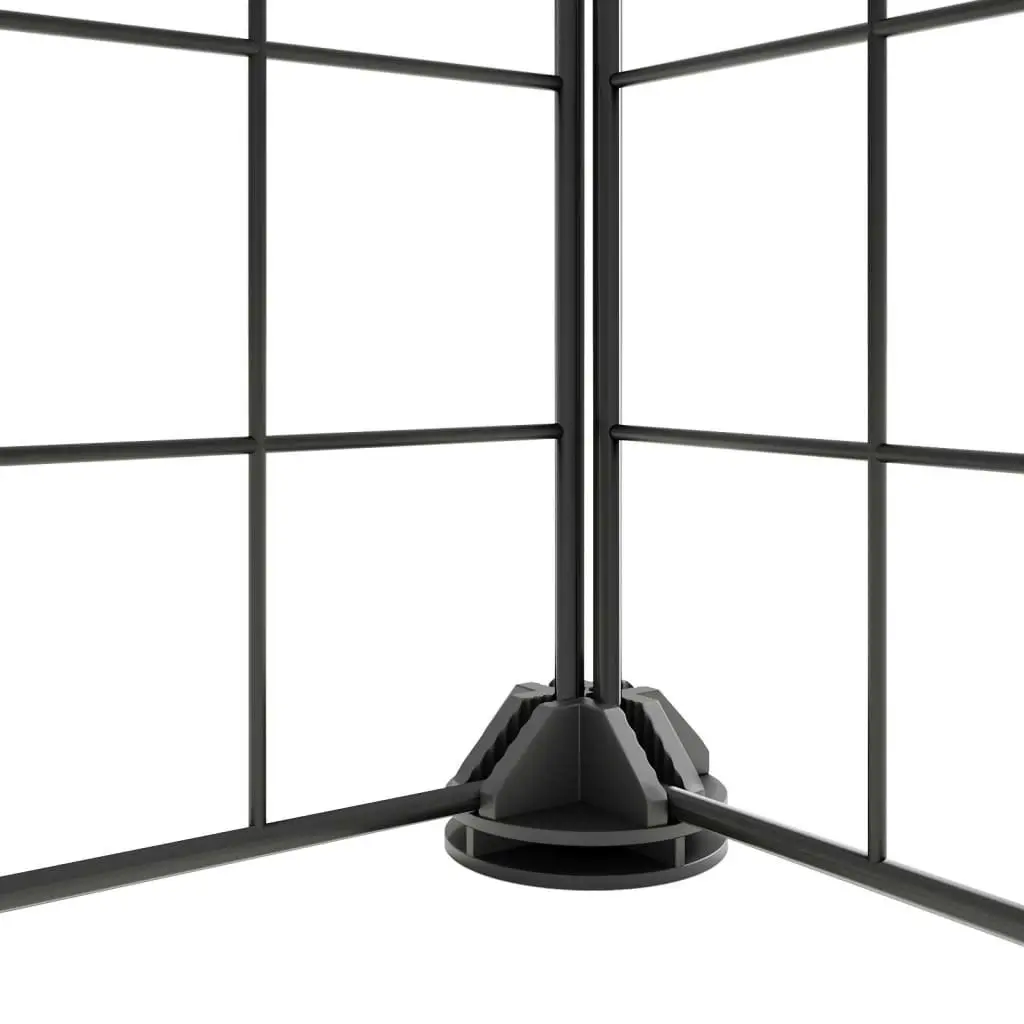 28-Panel Pet Cage with Door Black 35x35 cm Steel 3114038