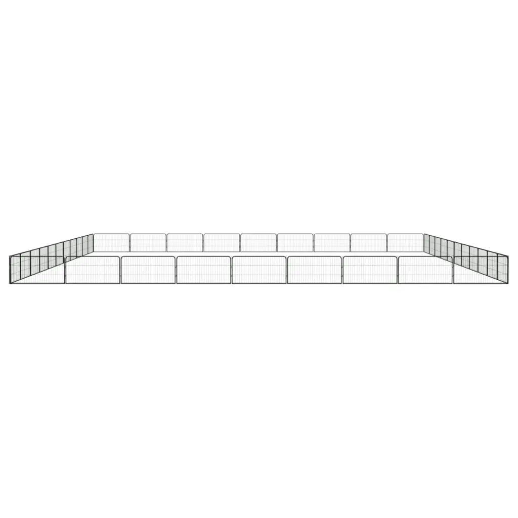 40-Panel Dog Playpen Black 100x50 cm Powder-coated Steel 3115975