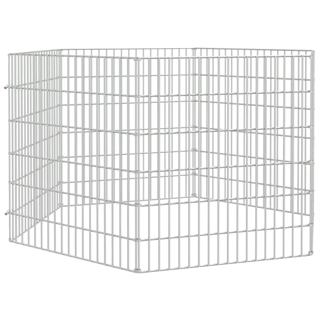 Free Range Animal Enclosure 6-Panel 54x60 cm Galvanised Iron 171573