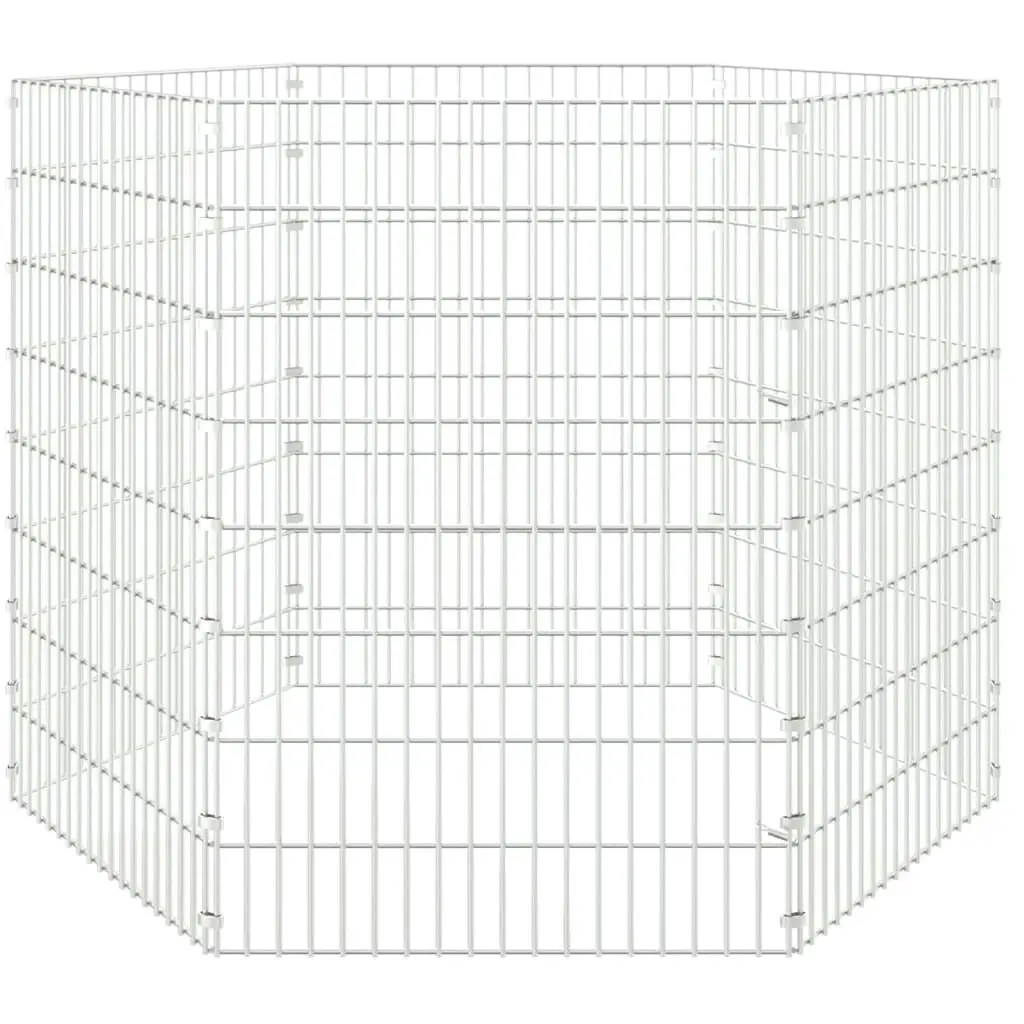 6-Panel Rabbit Cage 54x80 cm Galvanised Iron 171577