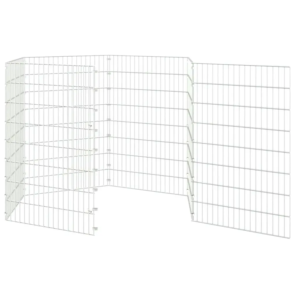 6-Panel Rabbit Cage 54x80 cm Galvanised Iron 171577