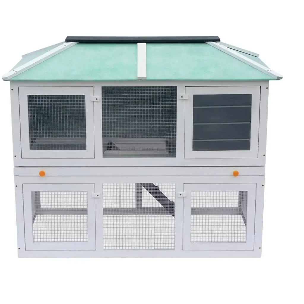 Animal Rabbit Cage Double Floor Wood 170344