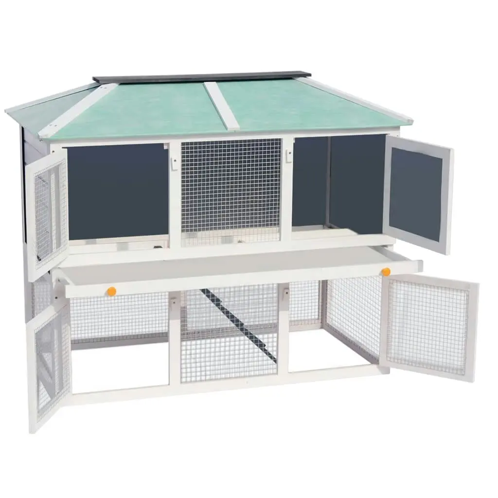 Animal Rabbit Cage Double Floor Wood 170344