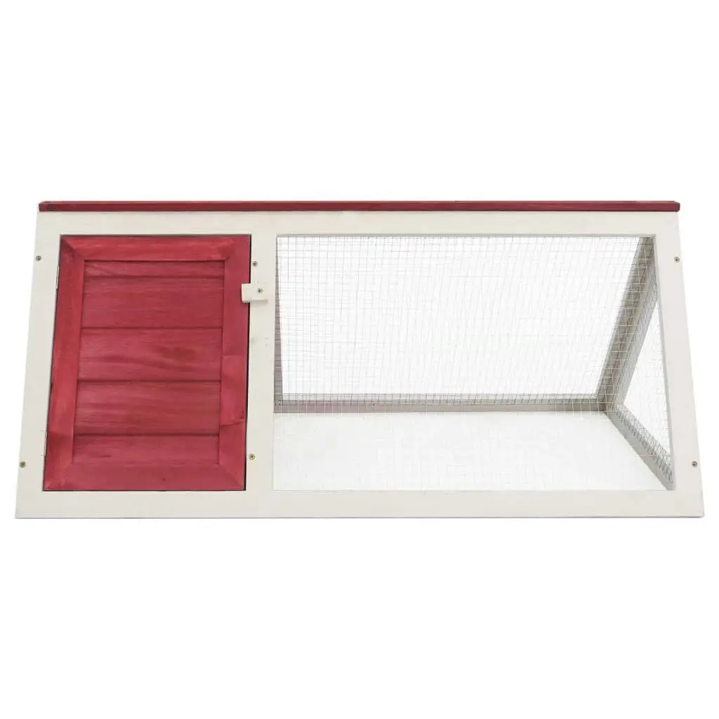 Animal Rabbit Cage Red Wood 170854