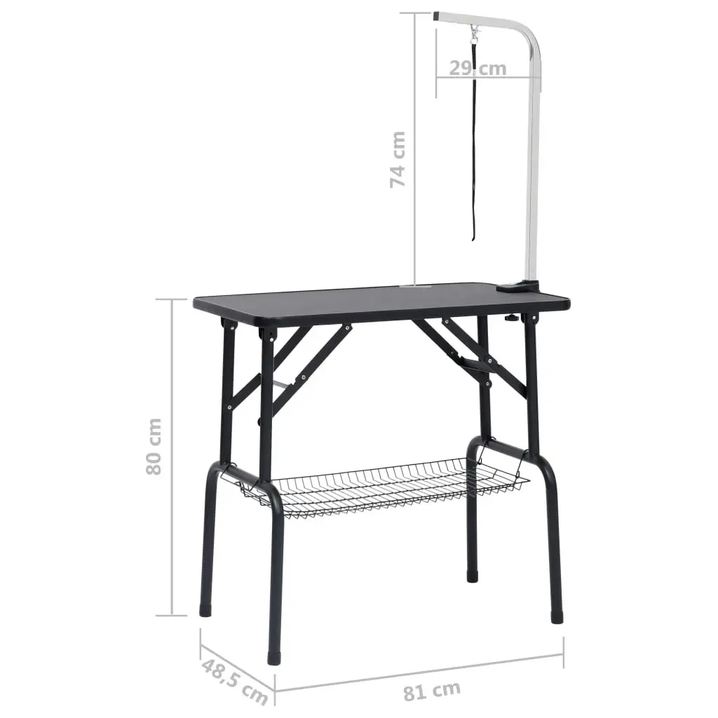 Adjustable Dog Grooming Table with 1 Loop and Basket 171067