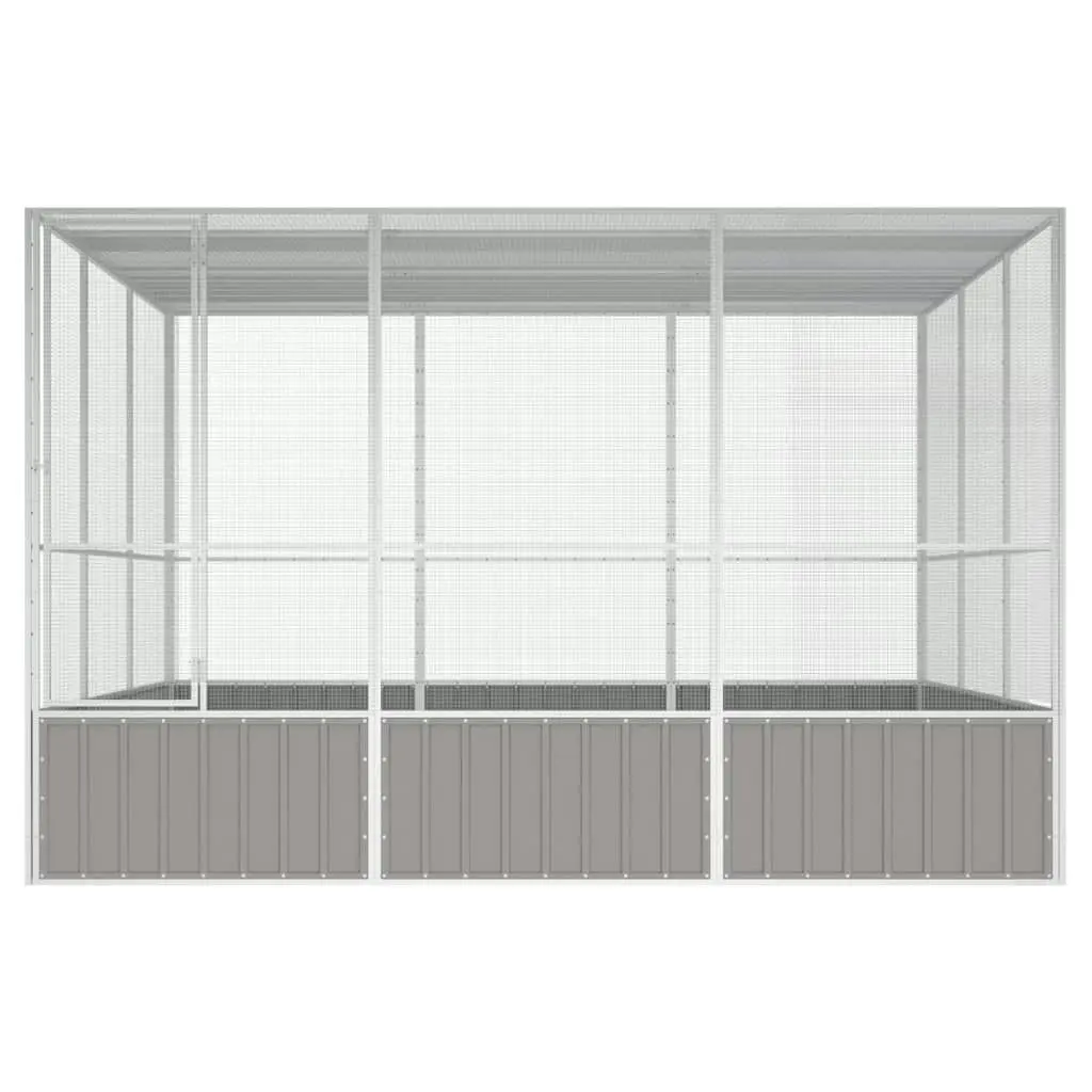 Bird Cage Grey 302.5x324.5x211.5 cm Galvanised Steel 171553