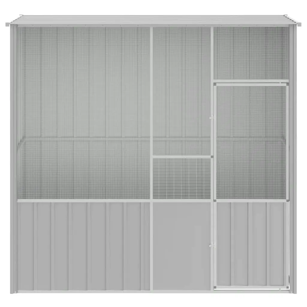 Bird Cage Grey 215x78x200 cm Galvanised Steel 172345