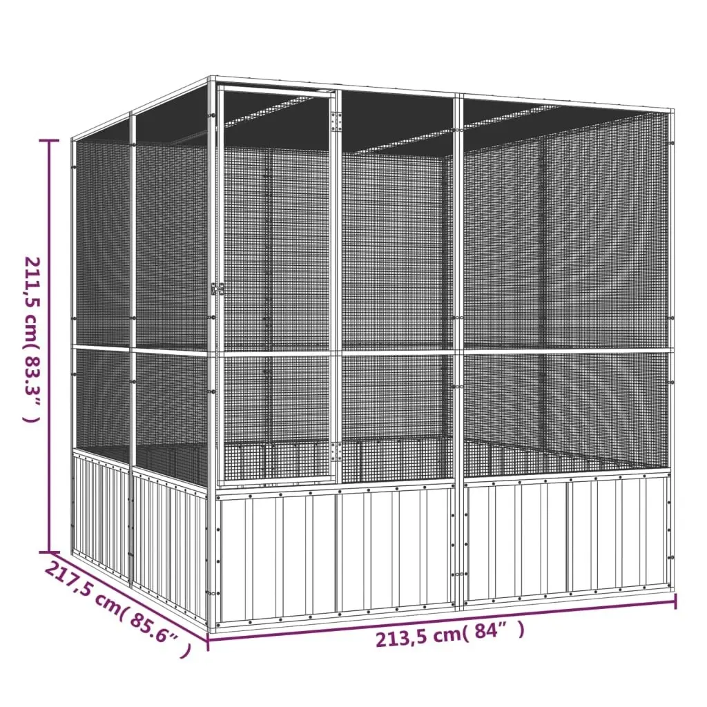 Bird Cage Anthracite 213.5x217.5x211.5 cm Galvanised Steel 171549