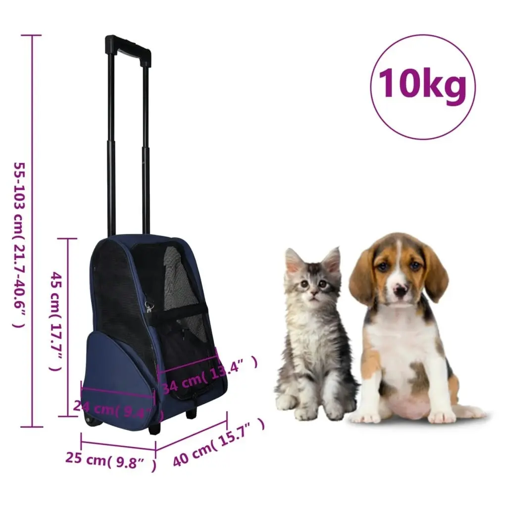 Blue Foldable Multipurpose Pet Trolley 170193