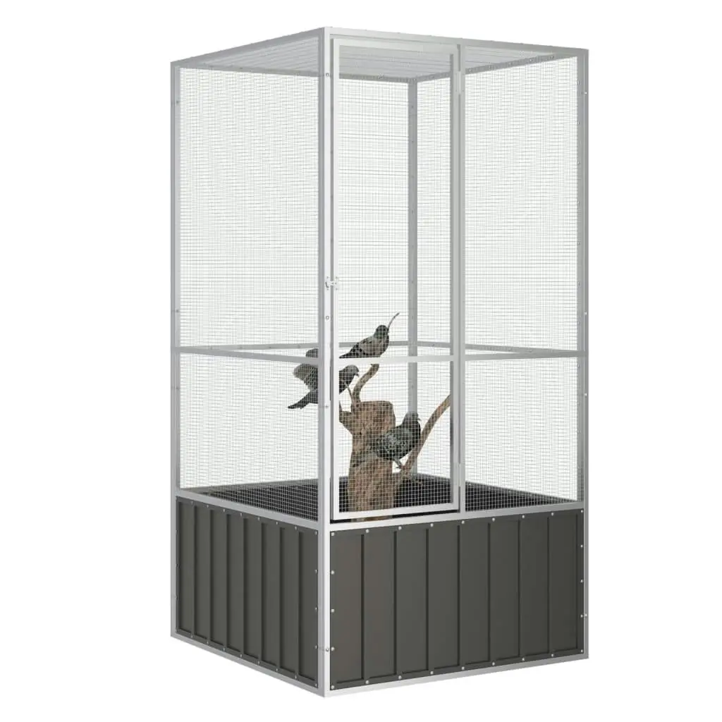 Bird Cage Anthracite 111x107x211.5 cm Galvanised Steel 171548