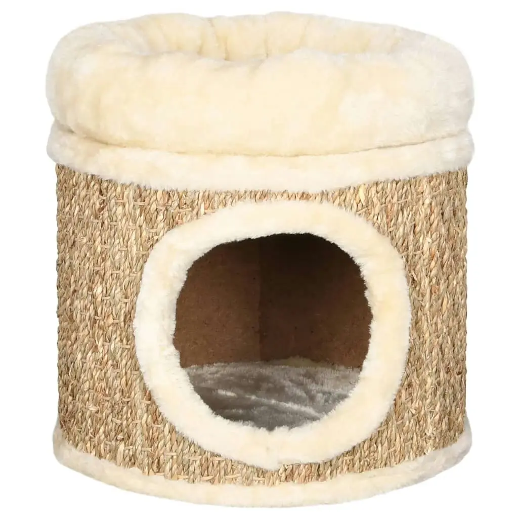 Cat House with Luxury Cushion 33 cm Seagrass 170968