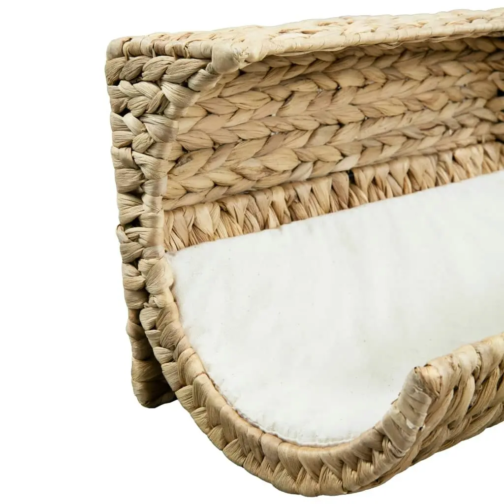 Cat Bed with Cushion Water Hyacinth 37x20x20 cm 245496