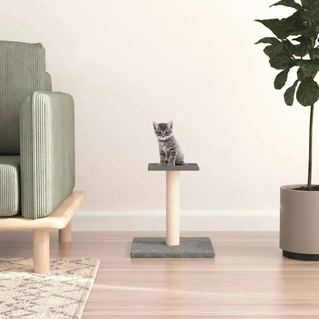 Cat Scratching Post with Platform Light Grey 38 cm 171736