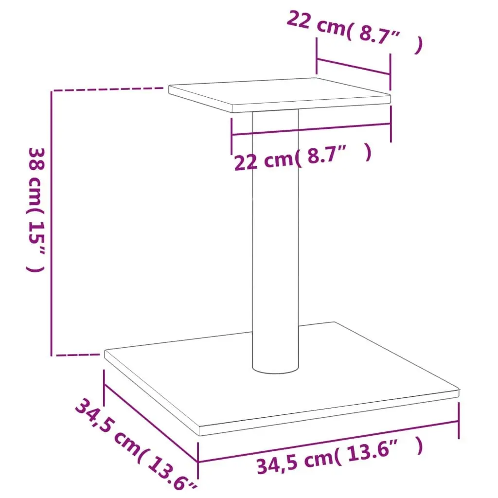 Cat Scratching Post with Platform Light Grey 38 cm 171736