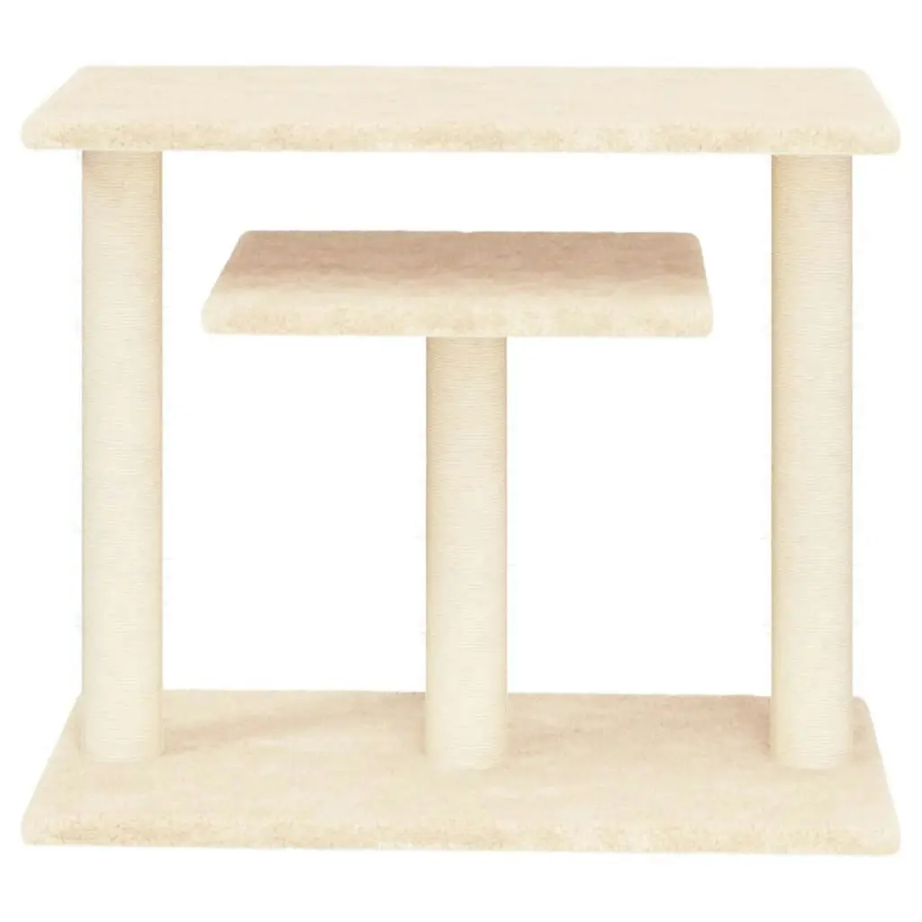 Cat Scratching Posts with Platforms Cream 62.5 cm 172046