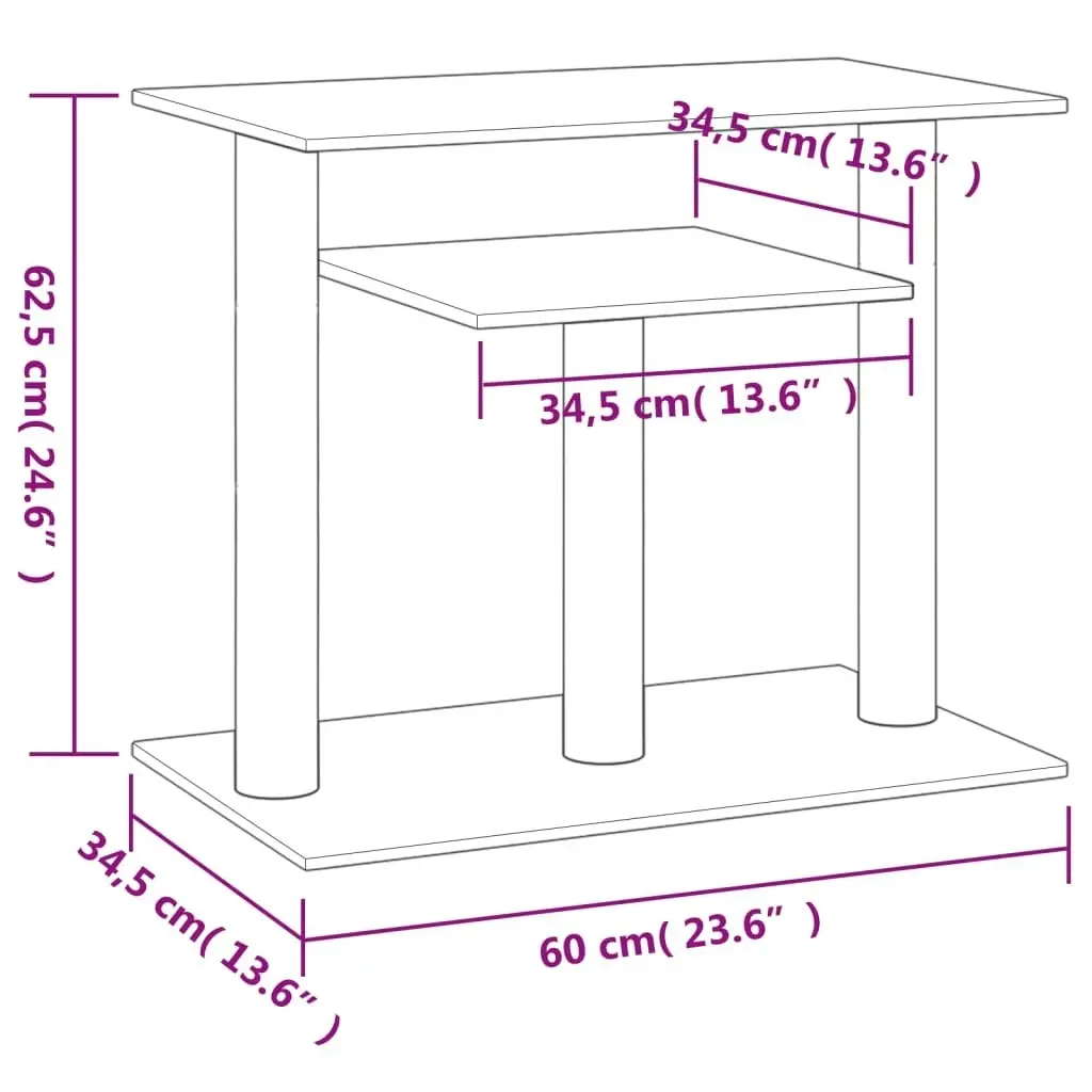 Cat Scratching Posts with Platforms Cream 62.5 cm 172046