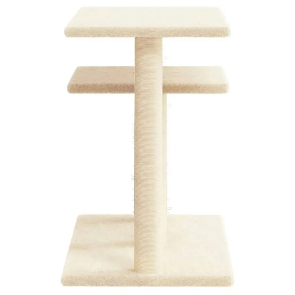 Cat Scratching Posts with Platforms Cream 62.5 cm 172046