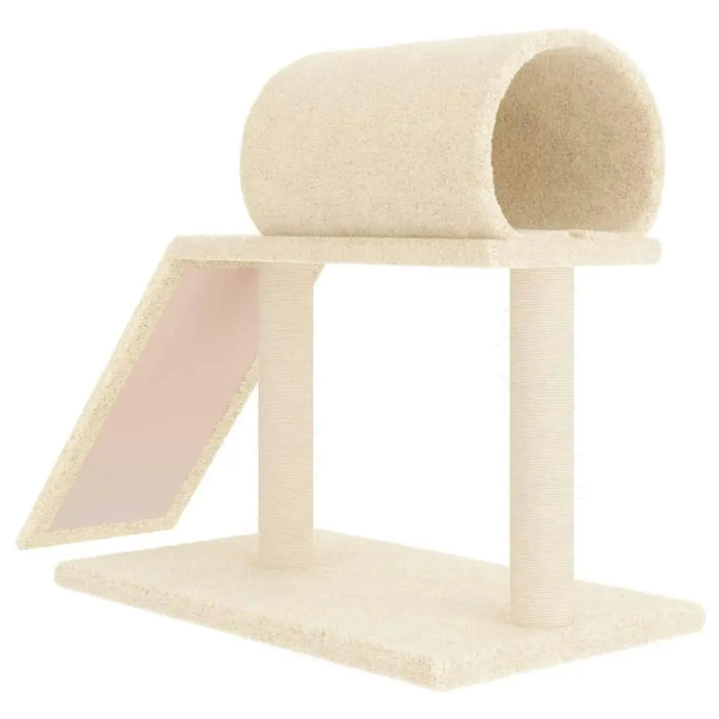 Cat Scratching Posts with Tunnel and Ladder Cream 55.5 cm 171789