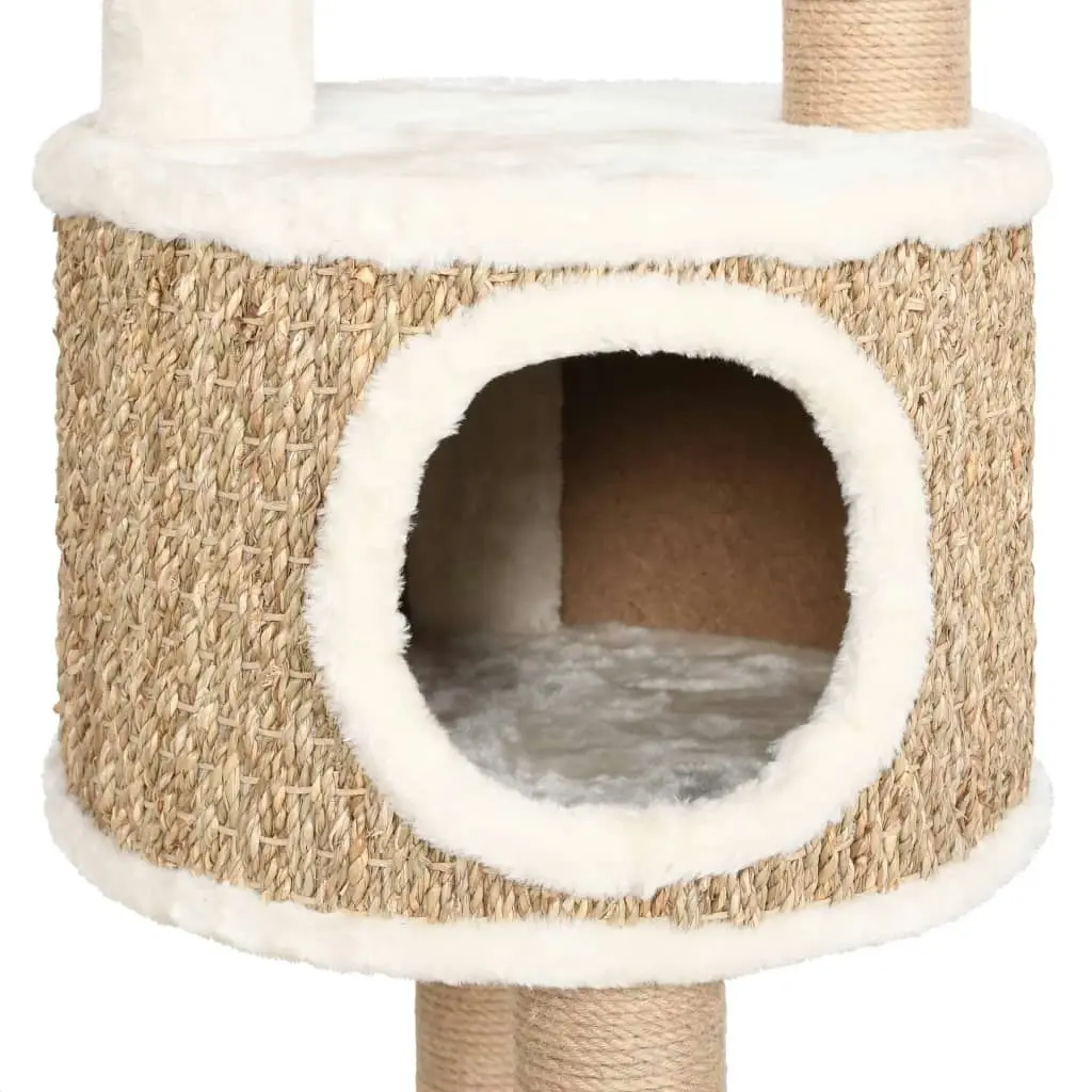 Cat Tree with Luxury Cushion and Scratching Post 148cm Seagrass 170978